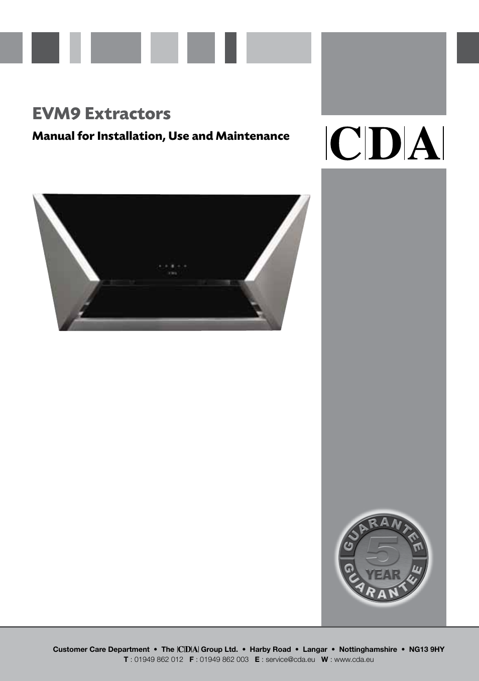 CDA EVM9 User Manual | 12 pages