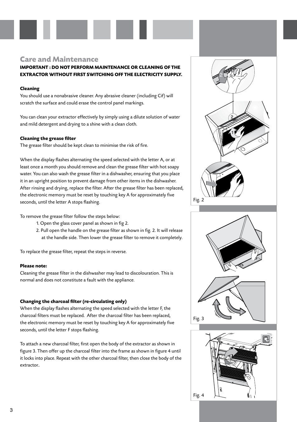 Care and maintenance | CDA EVM9 User Manual | Page 4 / 12
