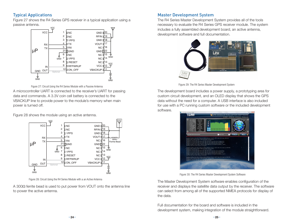 Typical applications, Master development system | Linx Technologies RXM-GPS-R4 User Manual | Page 15 / 19