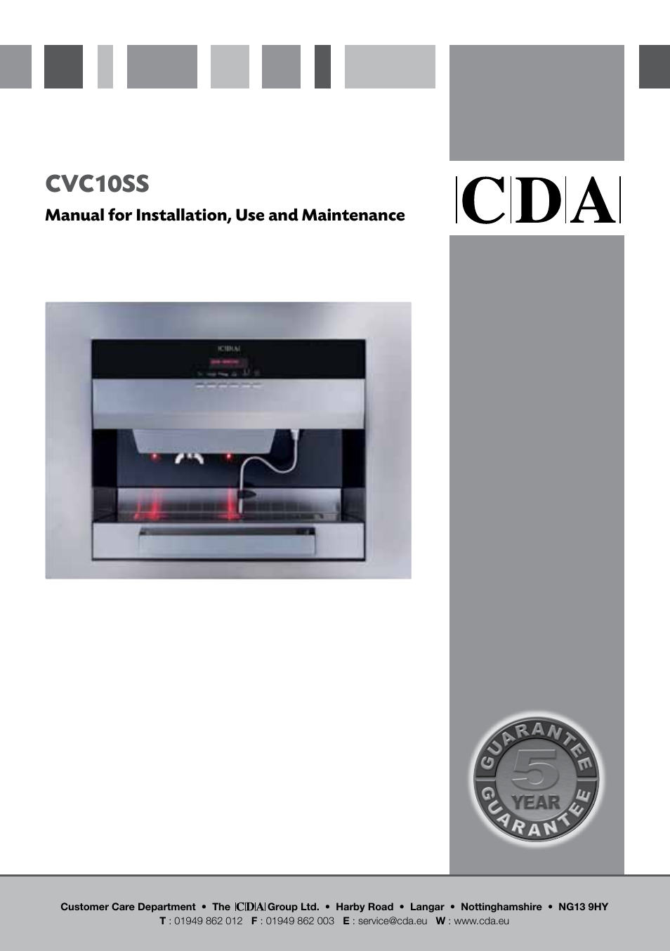 CDA CVC10SS User Manual | 16 pages