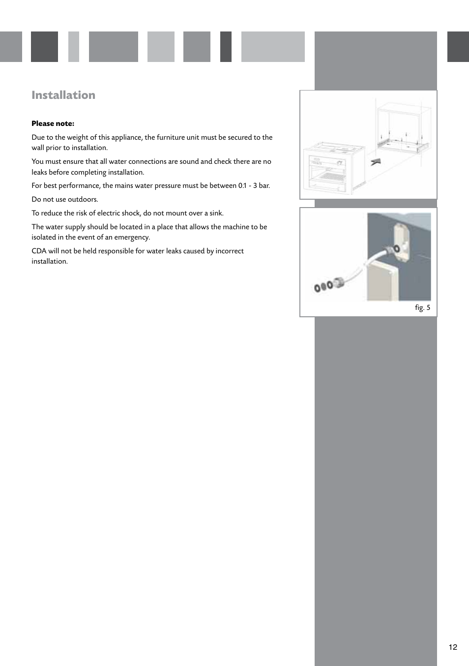 Installation | CDA CVC10SS User Manual | Page 13 / 16