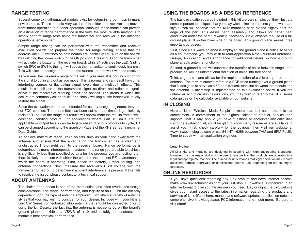 Linx Technologies EVAL-xxx-KH2 User Manual | Page 3 / 5