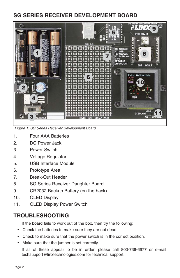Linx Technologies MDEV-GPS-SG User Manual | Page 2 / 8