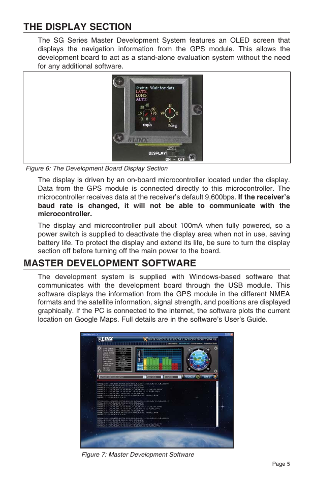 Master development software | Linx Technologies MDEV-GPS-SG User Manual | Page 5 / 8