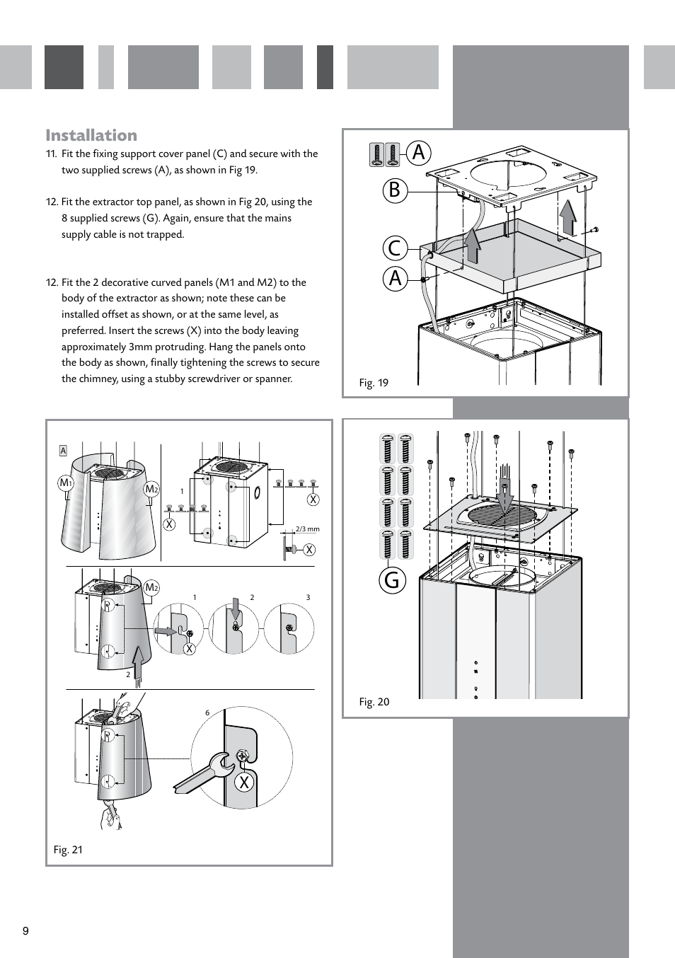 Ab c, Installation | CDA 3L9 User Manual | Page 10 / 12