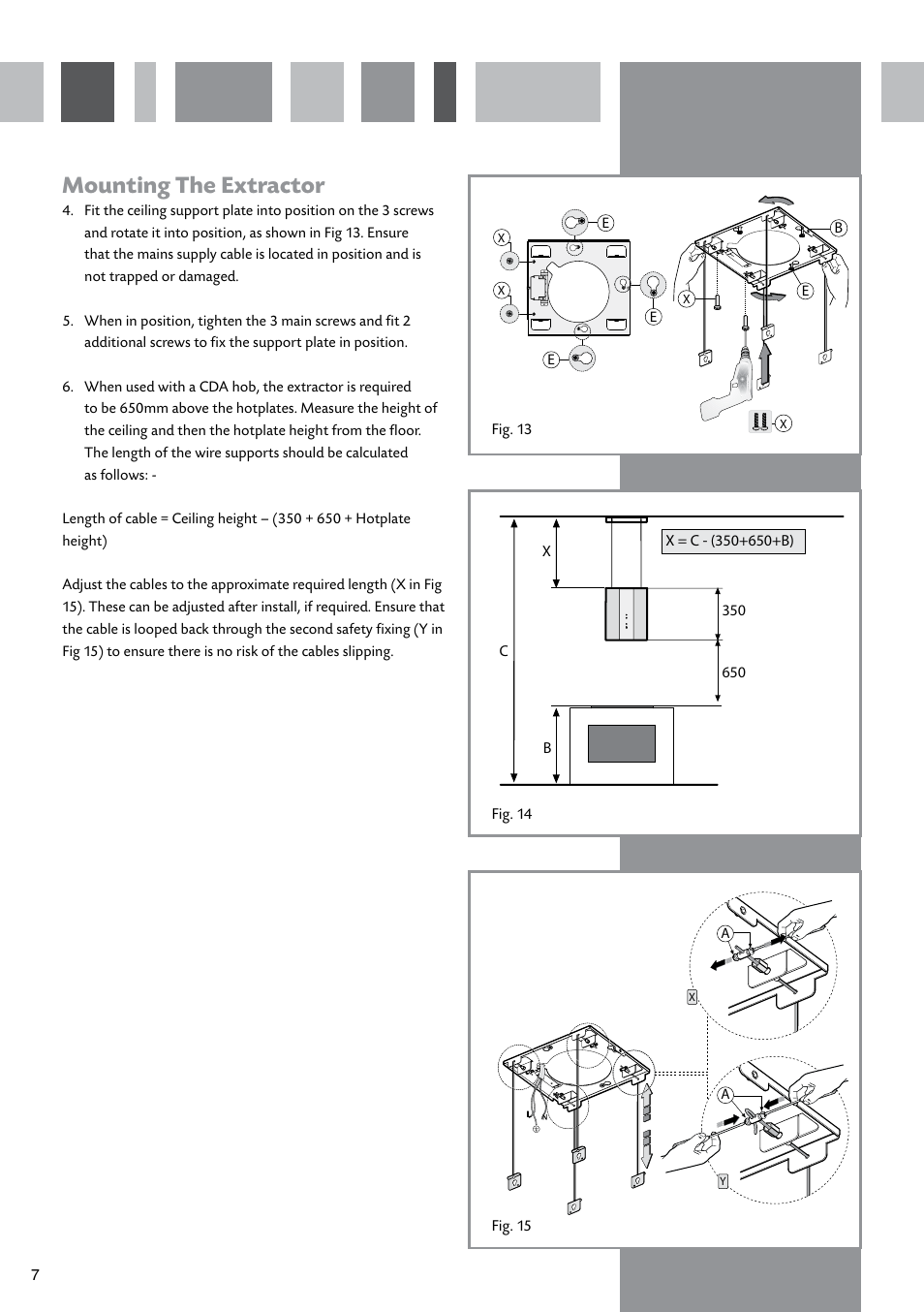 Mounting the extractor | CDA 3L9 User Manual | Page 8 / 12