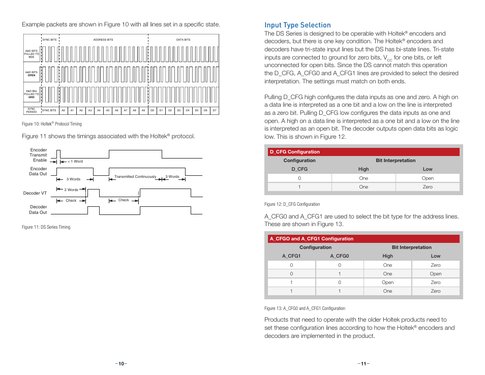 Input type selection, Protocol | Linx Technologies LICAL-EDC-DS User Manual | Page 8 / 13