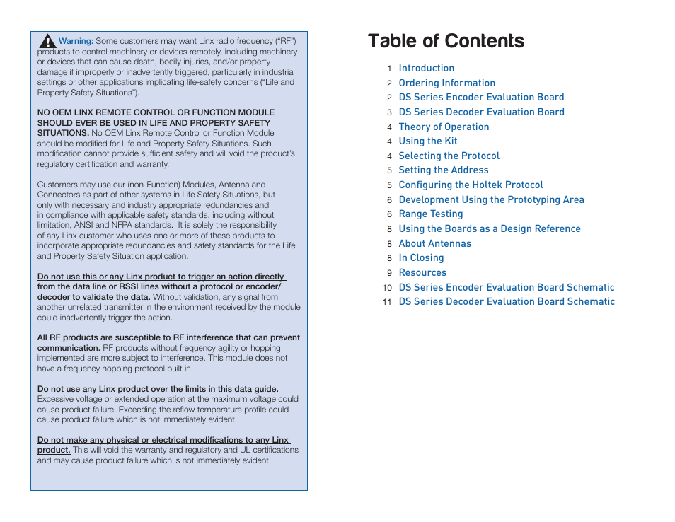 Linx Technologies EVAL-xxx-DS User Manual | Page 2 / 9