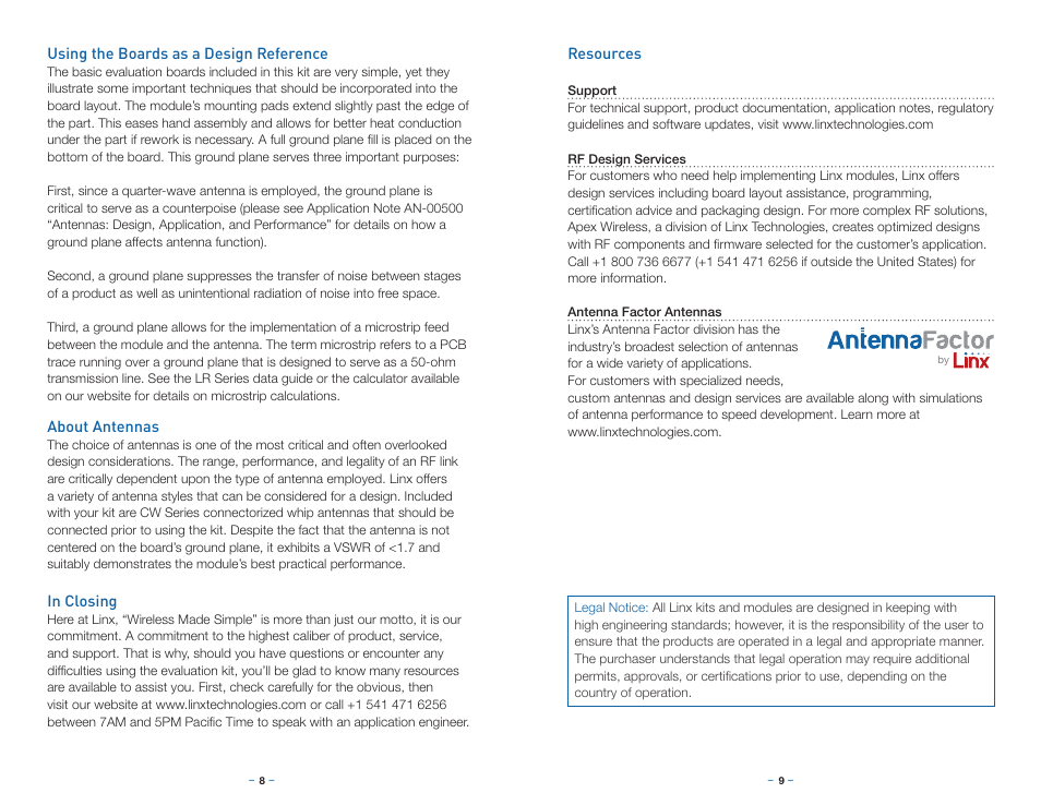 Using the boards as a design reference, About antennas, In closing | Resources | Linx Technologies EVAL-xxx-DS User Manual | Page 7 / 9