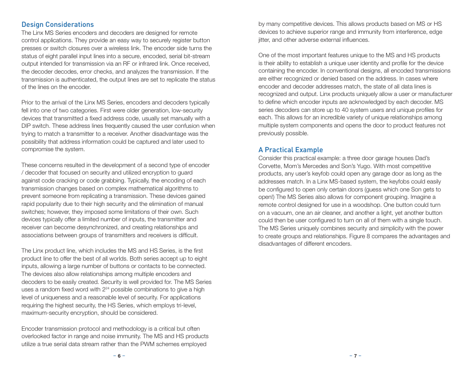 Design considerations, A practical example | Linx Technologies LICAL-ENC-MS001 User Manual | Page 6 / 11