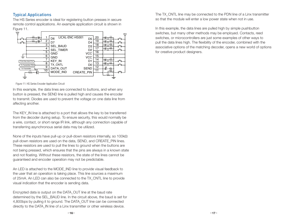 Typical applications | Linx Technologies LICAL-ENC-HS001 User Manual | Page 11 / 15