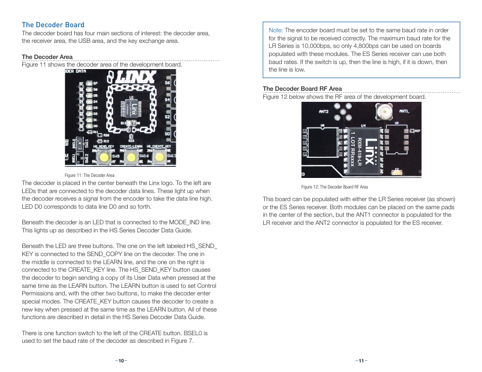 The decoder board | Linx Technologies MDEV-LICAL-HS User Manual | Page 8 / 11