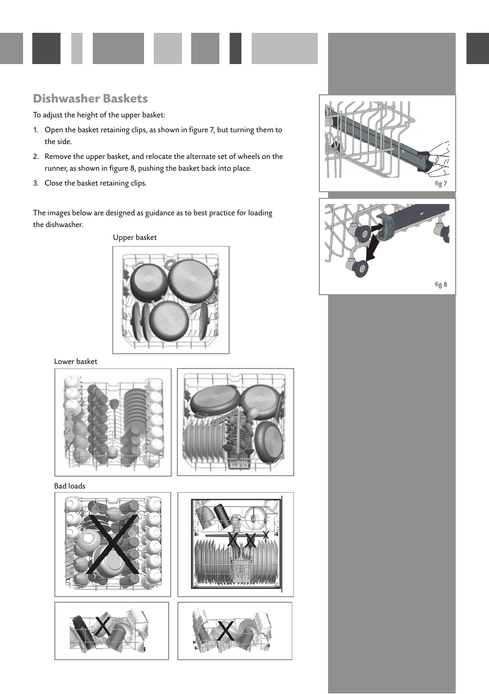 Dishwasher baskets | CDA WC140 User Manual | Page 8 / 18