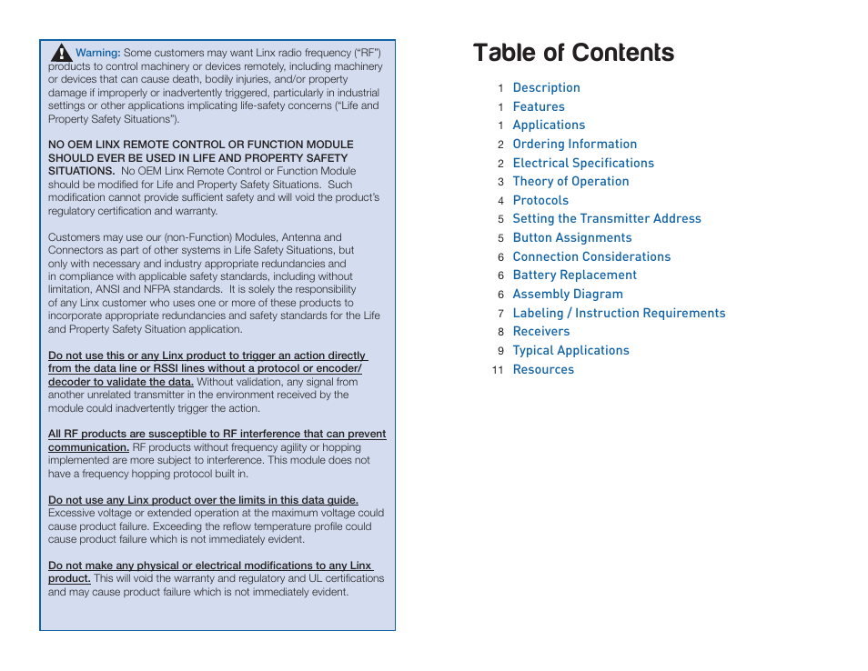 Linx Technologies CMD-HHCP-xxx User Manual | Page 2 / 9