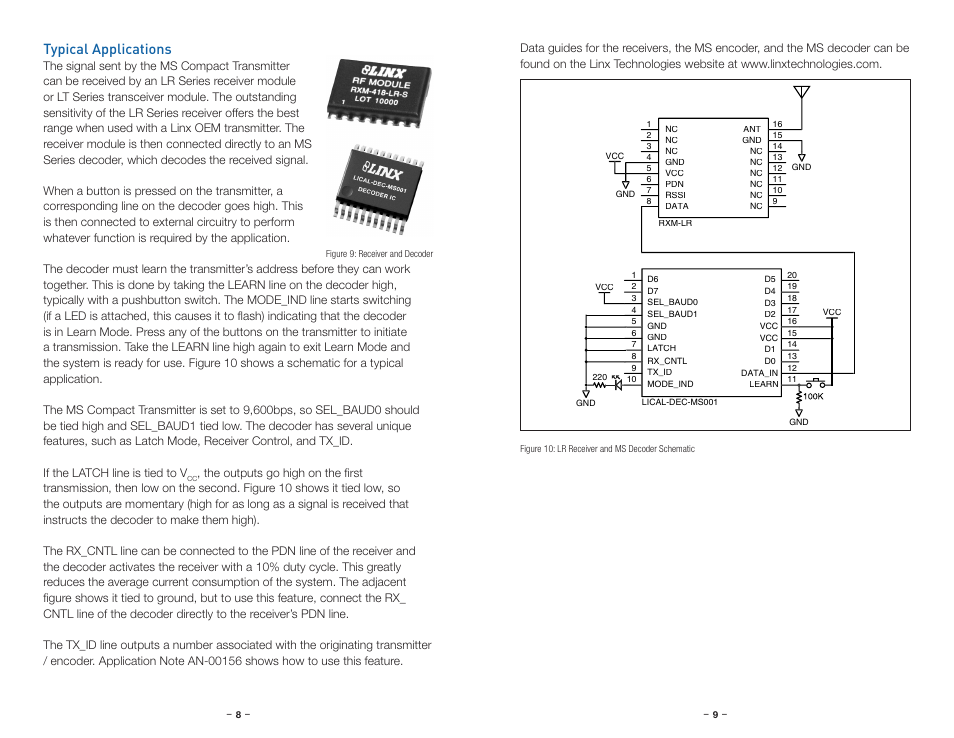 Typical applications | Linx Technologies OTX-xxx-HH-CP8-MS User Manual | Page 7 / 9