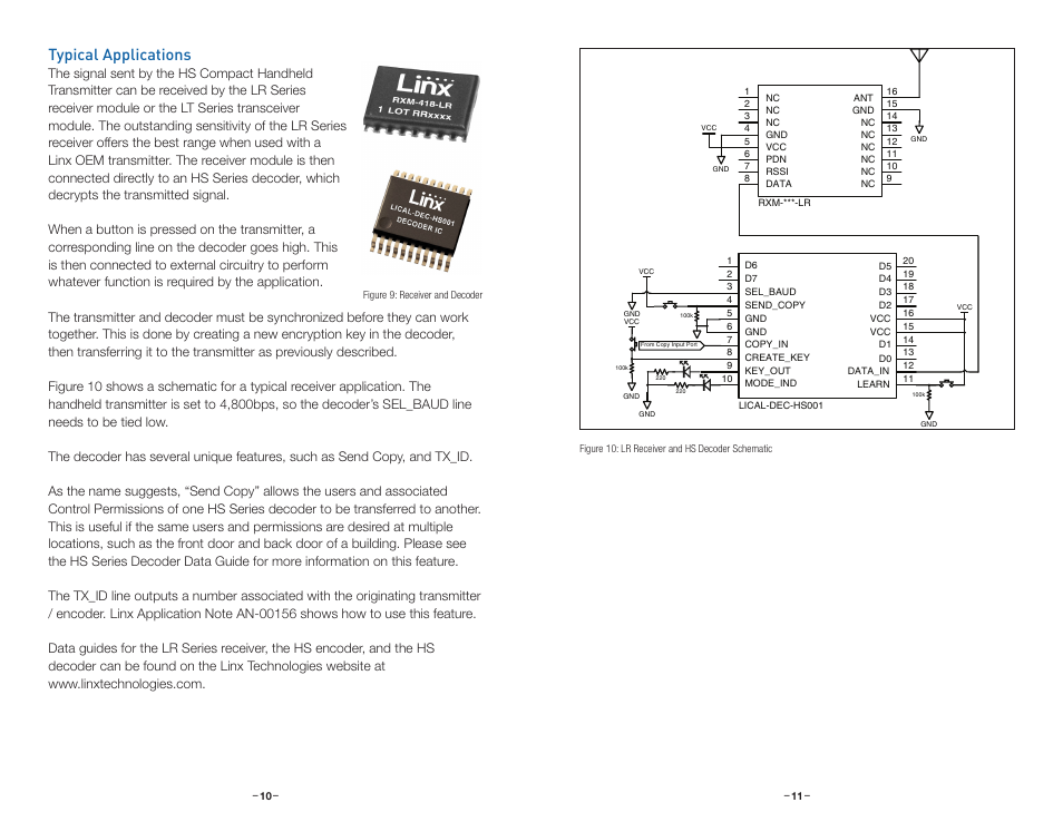 Typical applications | Linx Technologies OTX-xxx-HH-CP8-HS User Manual | Page 8 / 11