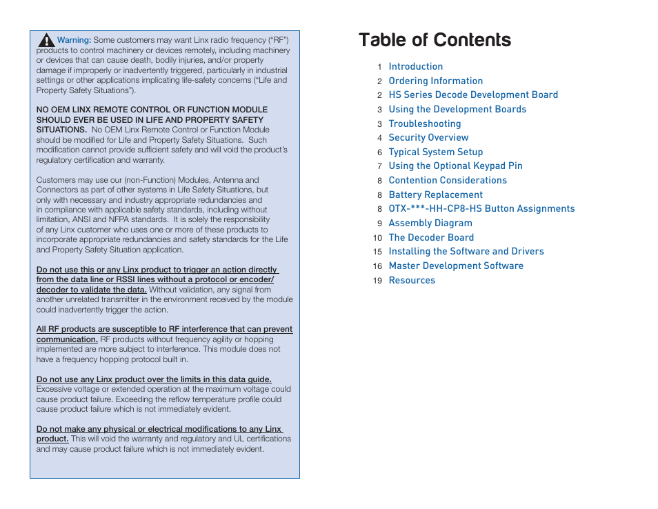 Linx Technologies MDEV-xxx-HH-CP8-HS User Manual | Page 2 / 13