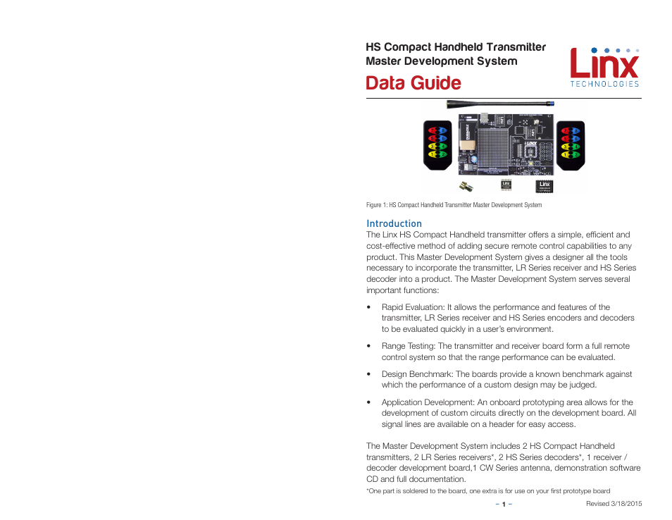Introduction, Data guide | Linx Technologies MDEV-xxx-HH-CP8-HS User Manual | Page 3 / 13
