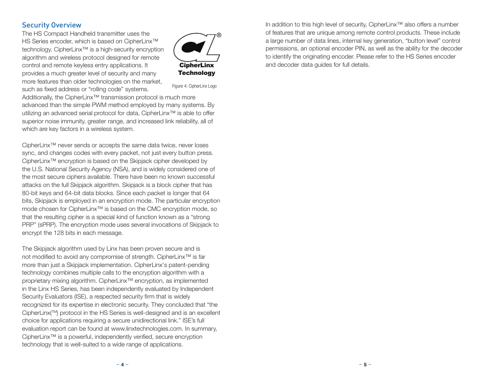 Security overview | Linx Technologies MDEV-xxx-HH-CP8-HS User Manual | Page 5 / 13