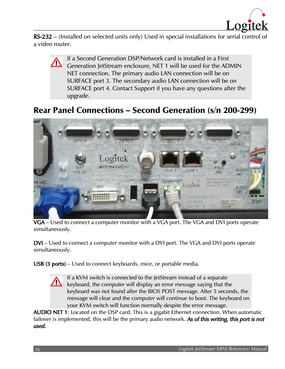 Logitek Electronic Systems JetStream Audio Networking Platform User Manual | Page 16 / 55