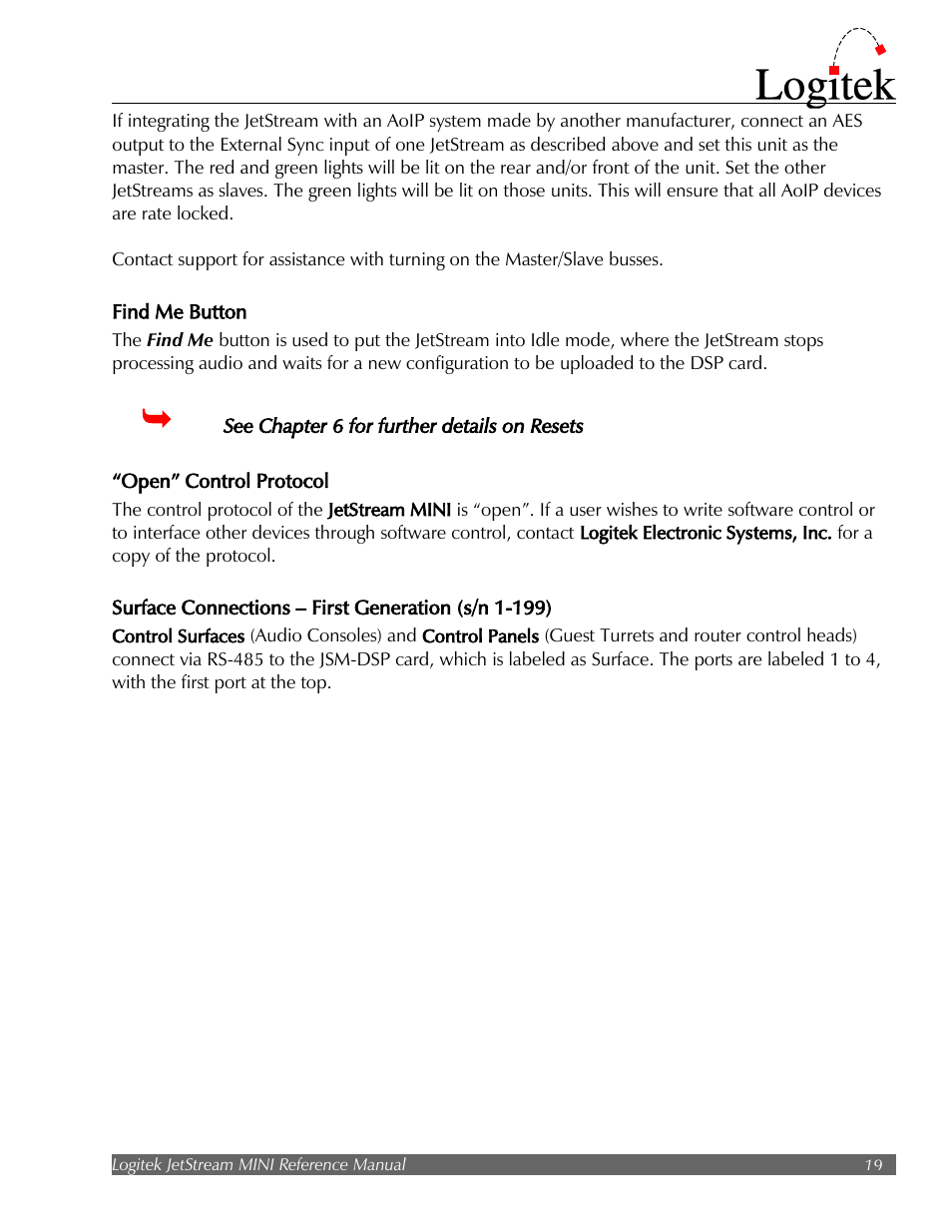 Logitek Electronic Systems JetStream Audio Networking Platform User Manual | Page 19 / 55