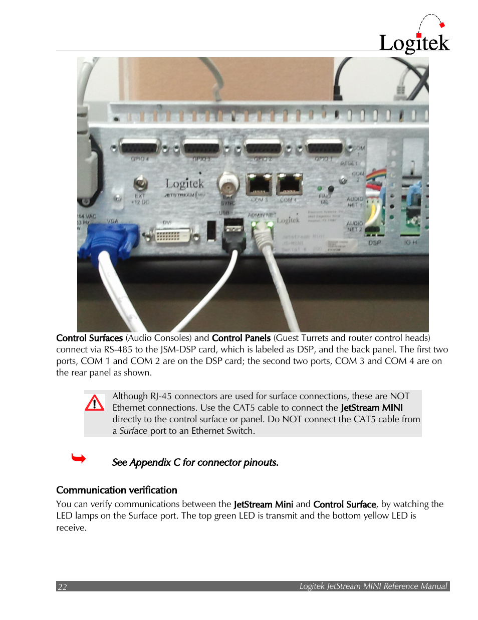 Logitek Electronic Systems JetStream Audio Networking Platform User Manual | Page 22 / 55