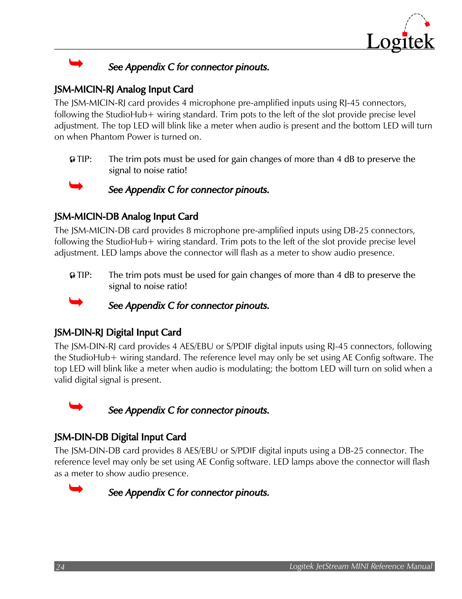 Logitek Electronic Systems JetStream Audio Networking Platform User Manual | Page 24 / 55