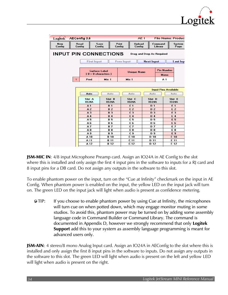 Logitek Electronic Systems JetStream Audio Networking Platform User Manual | Page 34 / 55