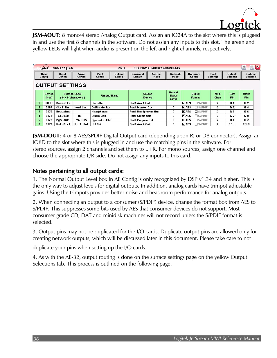 Logitek Electronic Systems JetStream Audio Networking Platform User Manual | Page 36 / 55