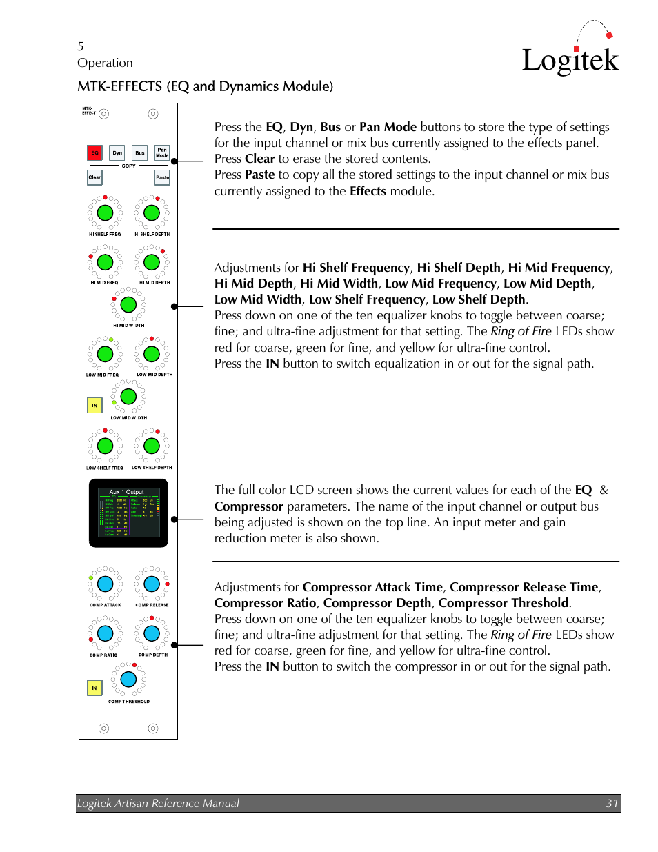 Logitek | Logitek Electronic Systems Artisan User Manual | Page 33 / 64