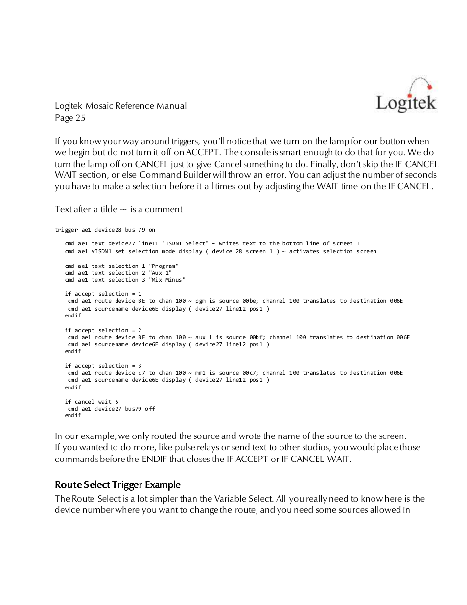 Logitek Electronic Systems Mosaic User Manual | Page 25 / 44