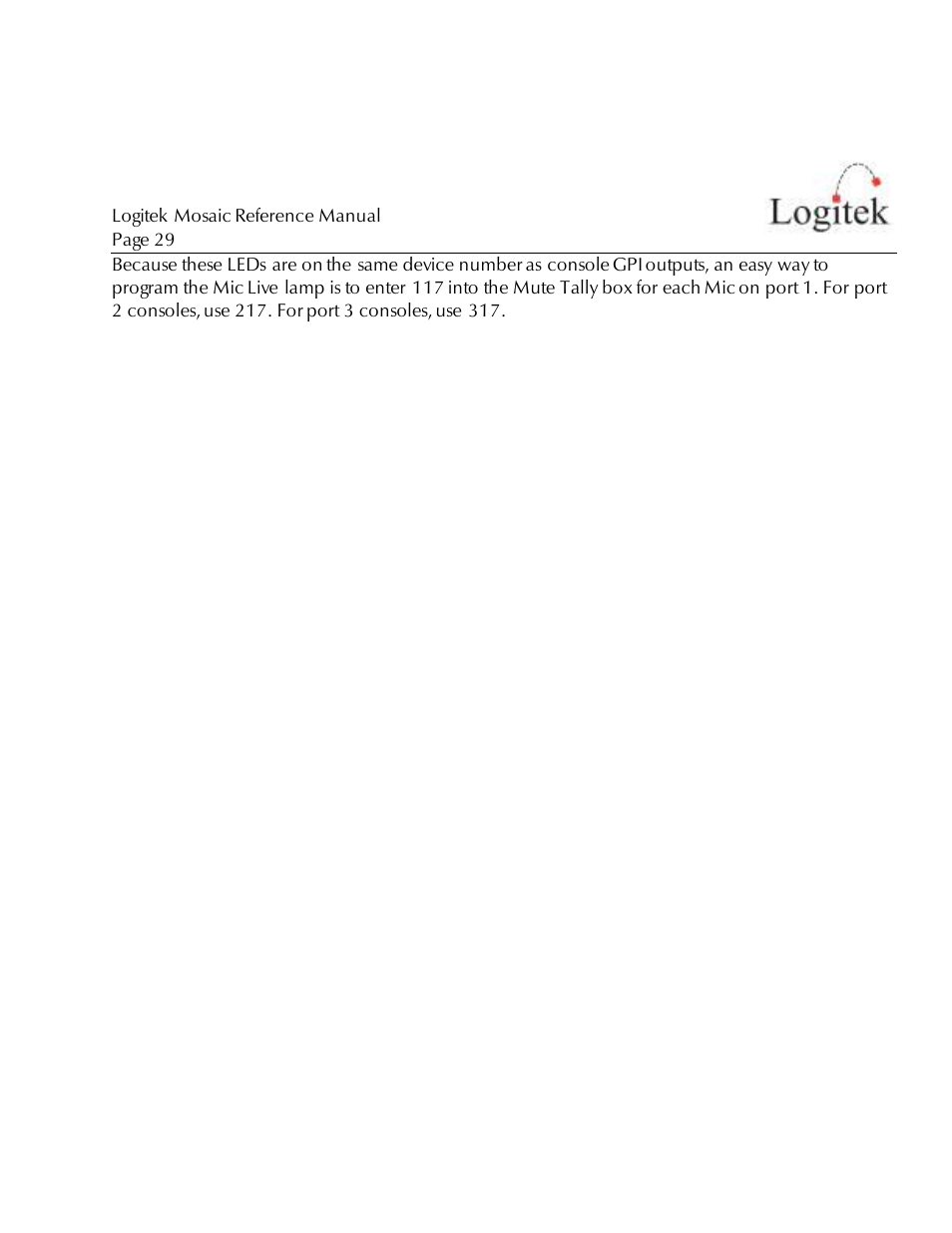 Logitek Electronic Systems Mosaic User Manual | Page 29 / 44