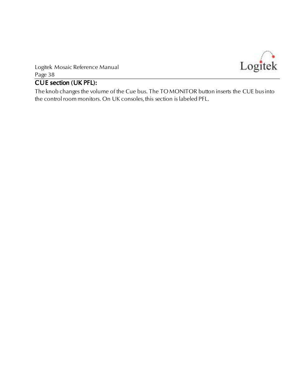 Logitek Electronic Systems Mosaic User Manual | Page 38 / 44