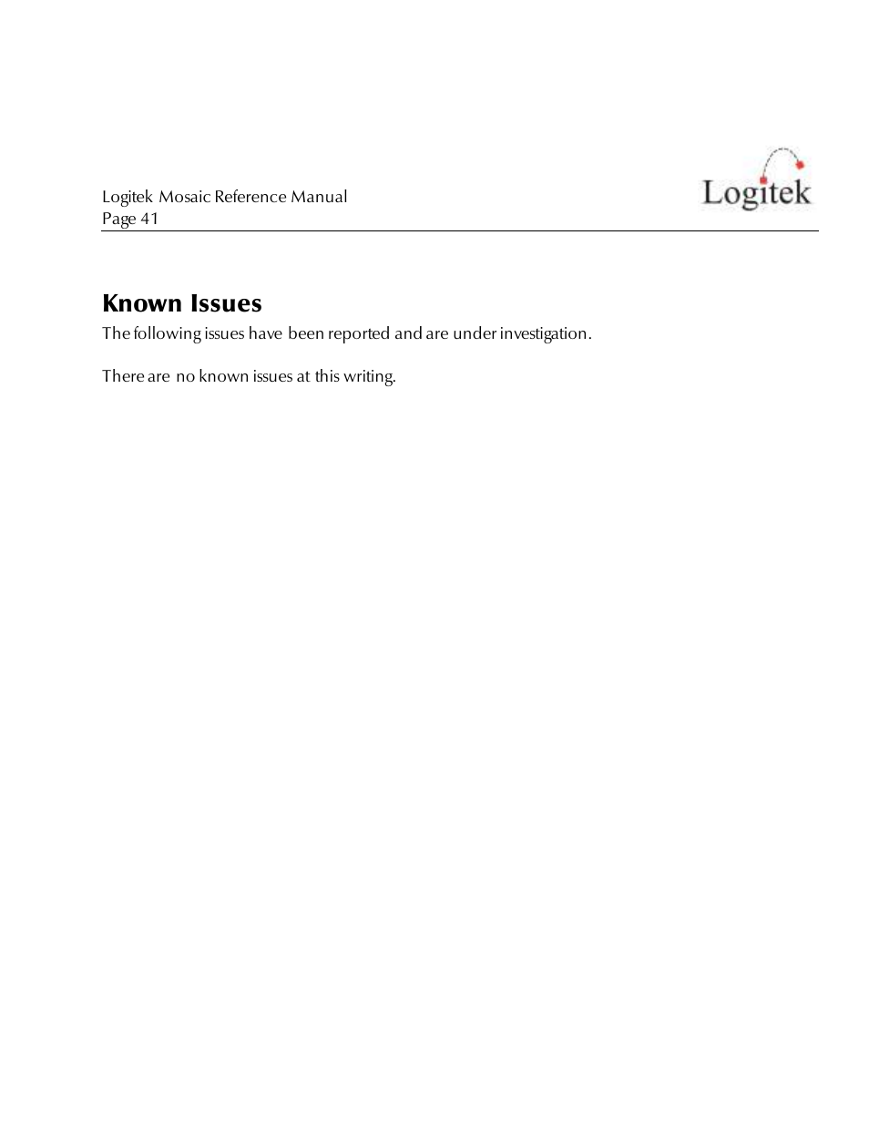 Logitek Electronic Systems Mosaic User Manual | Page 41 / 44