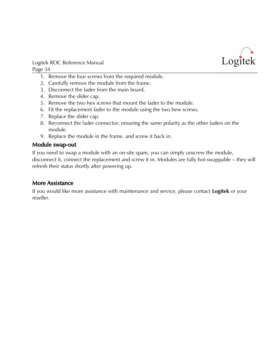Logitek Electronic Systems ROC User Manual | Page 34 / 40
