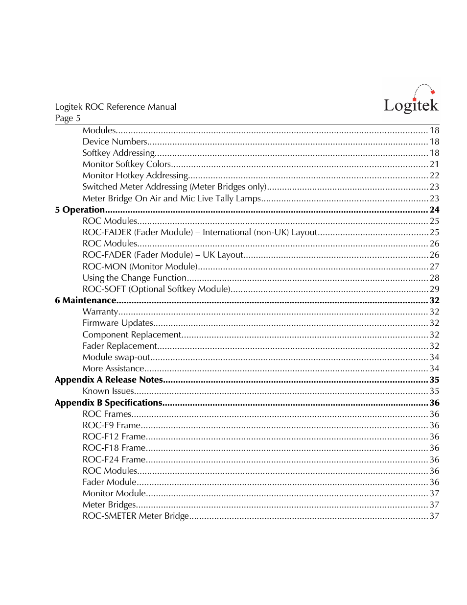 Logitek Electronic Systems ROC User Manual | Page 5 / 40