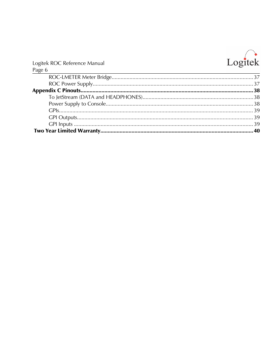 Logitek Electronic Systems ROC User Manual | Page 6 / 40