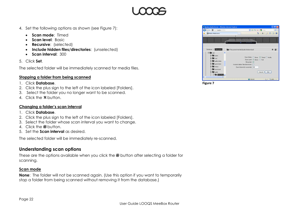 Understanding scan options | LOOQS MeeBox Router User Manual | Page 22 / 76