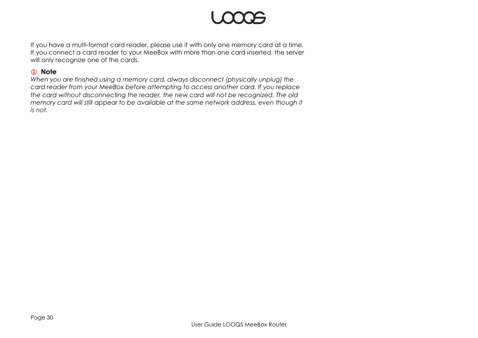LOOQS MeeBox Router User Manual | Page 30 / 76