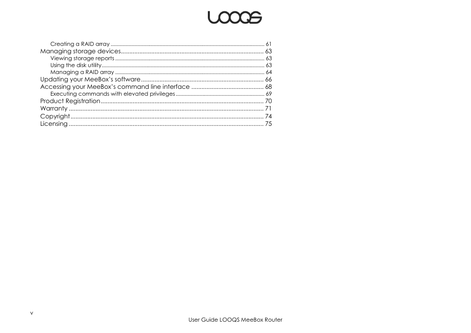 LOOQS MeeBox Router User Manual | Page 5 / 76
