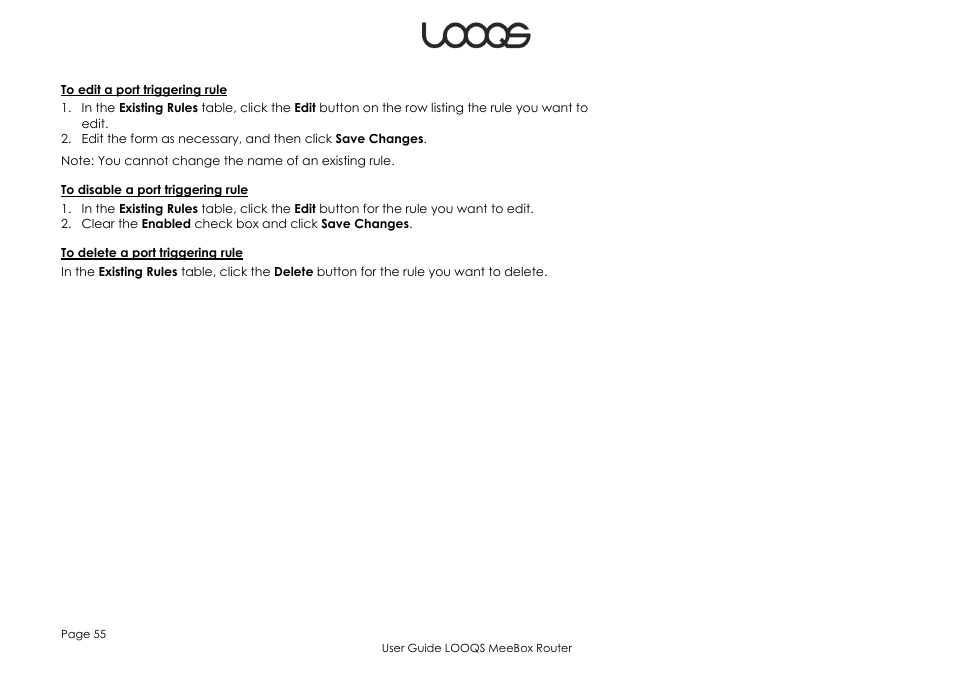 LOOQS MeeBox Router User Manual | Page 55 / 76