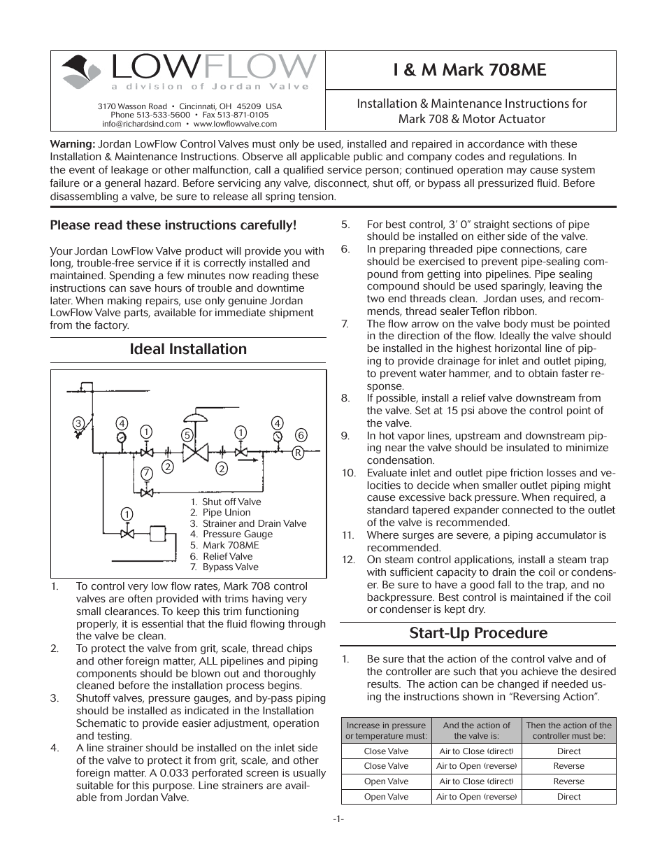LowFlow Mark 708ME Series with Motor Valve User Manual | 16 pages