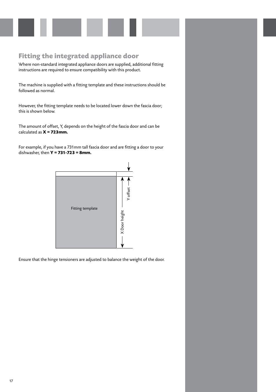 Fitting the integrated appliance door | CDA WC370 User Manual | Page 18 / 21