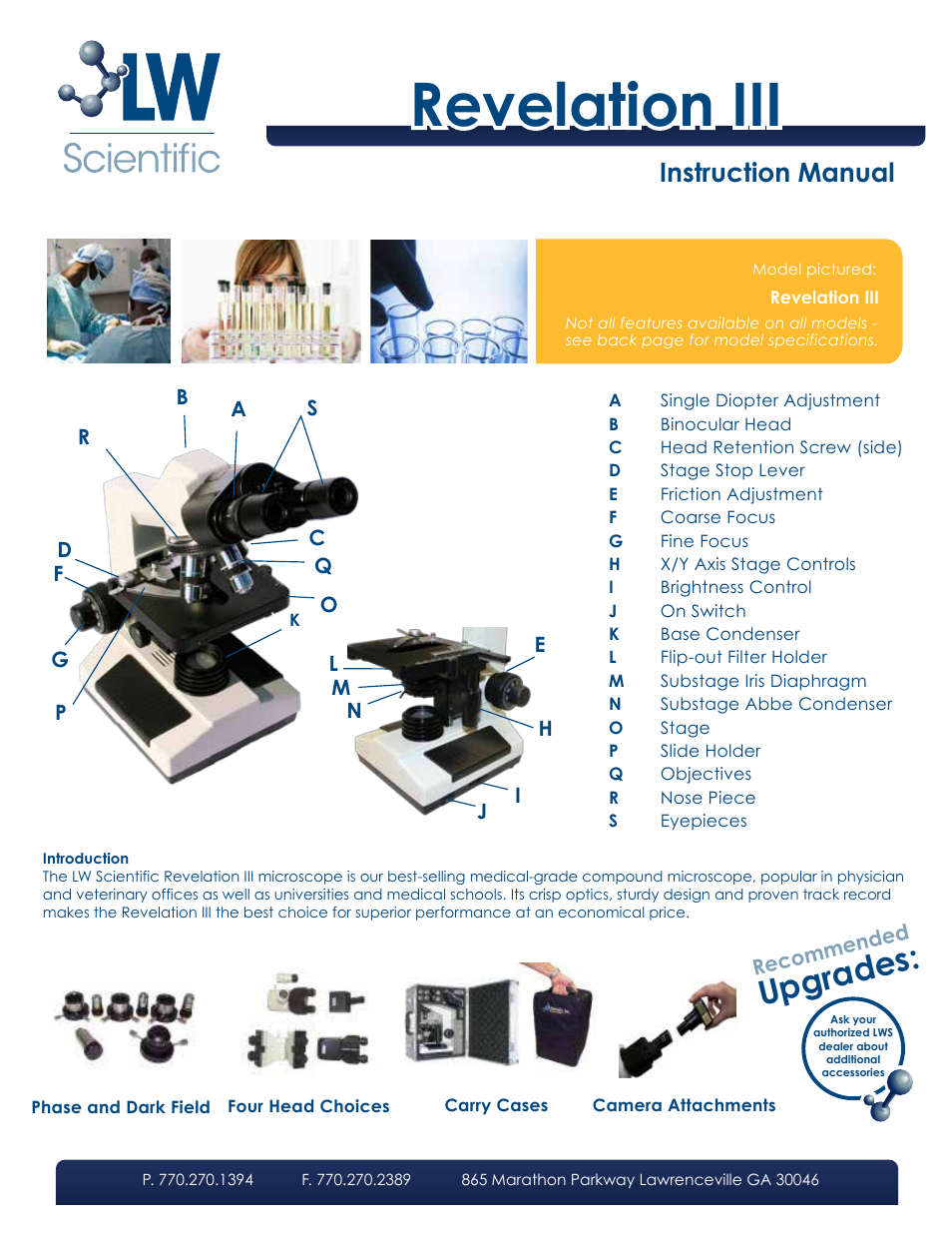 LW Scientific Revelation lll Halogen User Manual | 4 pages