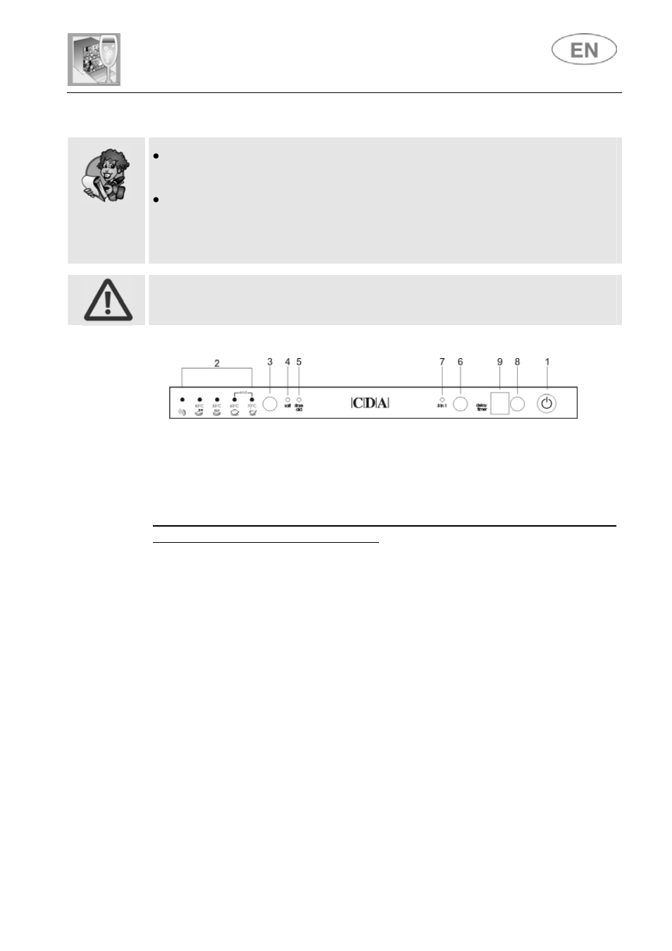 User instructions | CDA WC460 User Manual | Page 16 / 32