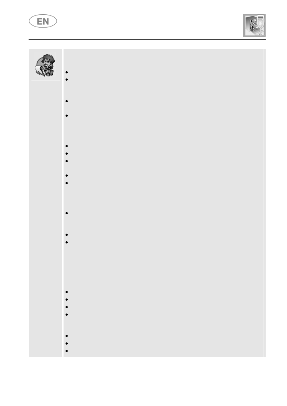 User instructions | CDA WC460 User Manual | Page 27 / 32