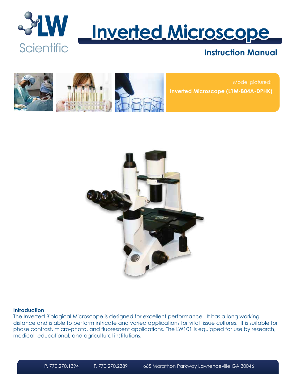 LW Scientific Inverted User Manual | 4 pages