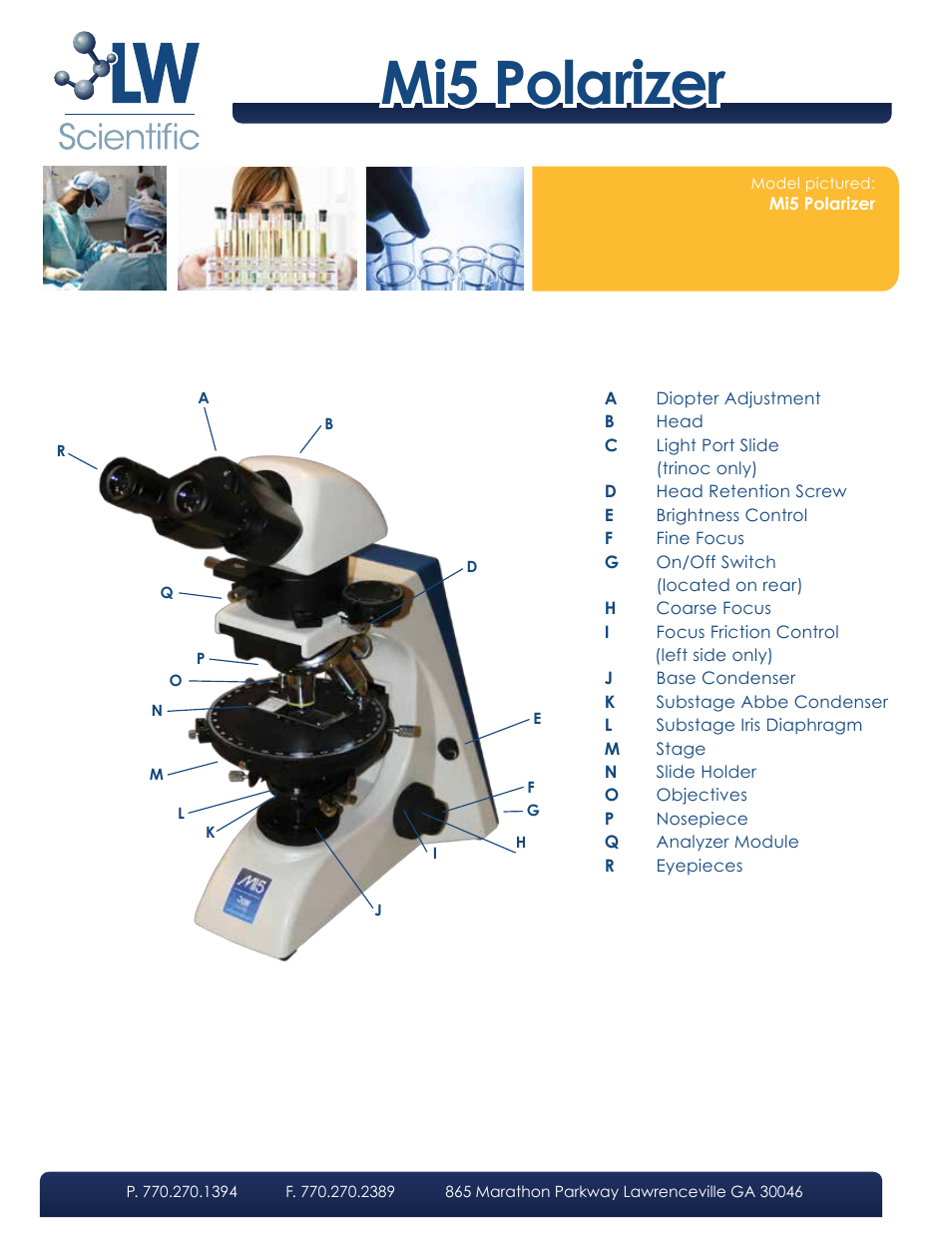 LW Scientific Mi5 Polarizer User Manual | 6 pages