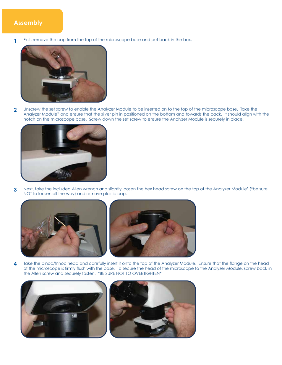 Assembly | LW Scientific Mi5 Polarizer User Manual | Page 4 / 6