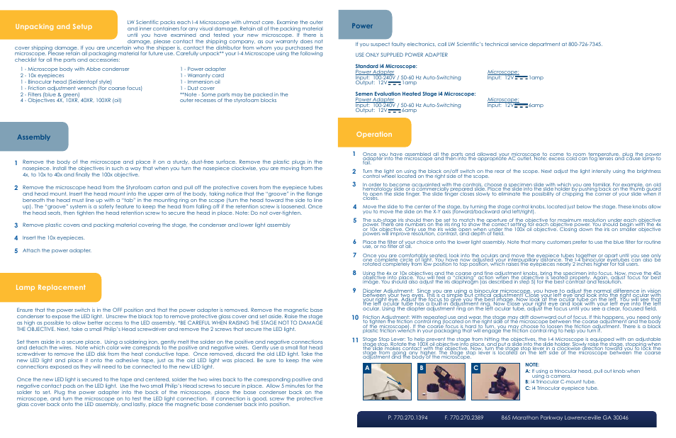 Power | LW Scientific i4 12 Volt Infinity User Manual | Page 2 / 2